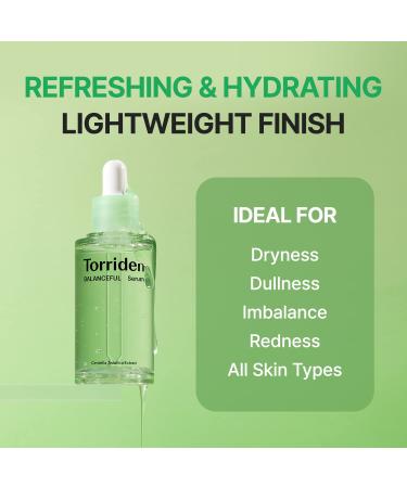 Torriden BALANCEFUL Cica Serum: Hydrating Essence with 5 Centella Asiatica Extracts for Oily, Combo, and Sensitive Skin - Buy Online on SooperMarket.com