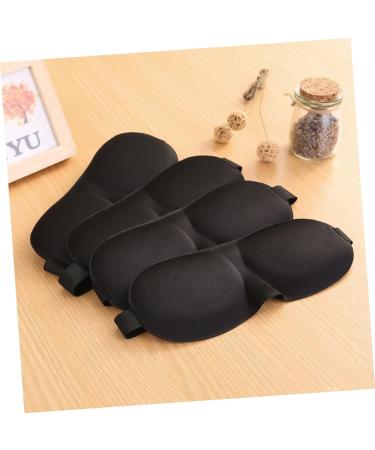 Hemoton 3D Stereo Goggles Silk Sleep Mask Set - 5Pcs Cotton Silk Pillow & Eye Masks for Night Blindfold and Deep Sleep - Black - Buy Online on SooperMarket.com