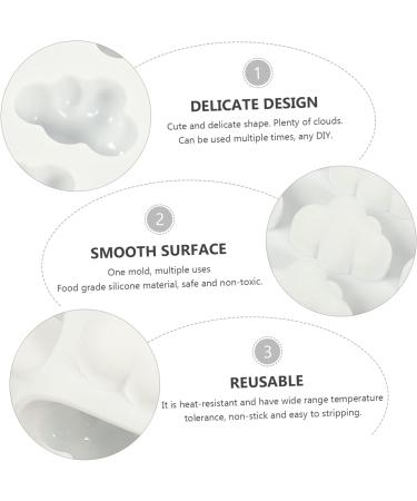 Ciieeo 3pcs Cloud Silicone Mold Christmas Cloud Cake Moulds Silicone Baking Pan Silicone Candy Molds Candle Mould Convenient Silicone Mold Jelly Silica Gel Decorations White Baby Dessert 21.8X16.2cmx3pcs Whitex3pcs - Buy Online on SooperMarket.com