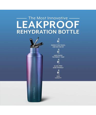 Br Mate ReHydration 25oz Insulated Water Bottle with Straw - Leakproof Stainless Steel Canteen - Dark Aura - Buy Online on SooperMarket.com