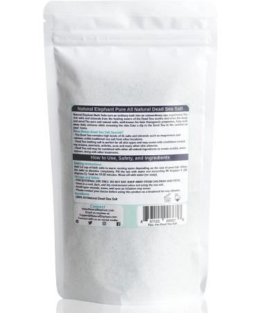 Natural Elephant Dead Sea Salt Fine Grain 100% Natural & Pure - Travel Size 0.25 lbs (4 oz) - Buy Online on SooperMarket.com