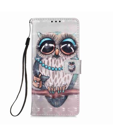 Compatible with Samsung Galaxy S23 Plus Shell Mobile Phone Shine Glitzer Glossy 3d Pattern PU Leather Pocket Card Card Card Case Wallet Case Cover For Samsung Galaxy S23 Plus Owl
