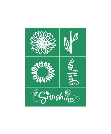 DGAGA Self-Adhesive Silk Screen Printing Stencil Mesh Stencils Sunflower Chalk Stencils Reusable Home Decor Washable for DIY Halloween Sign  Wood Ceramic Pillow(You're My Sunshine 8.5x11inches) You are my sunshine