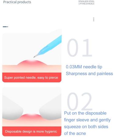 50 X Disposable Acne Needles Blackhead & Blemish Removal Tool Pimple Remover Face Cleanser Tool Serrated Needles S Size - Buy Online on SooperMarket.com