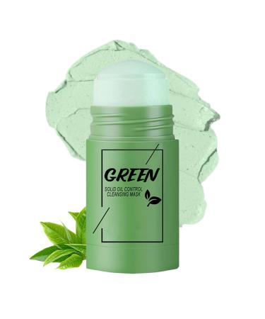 Green Tea Mask Stick Green Mask Stick Green Tea Deep Cleanse Mask Stick Clay Mask Purifying Oil Control Clean Solid Mask Face Moisturizing Acne Deep Pore Cleansing for All Skin Types