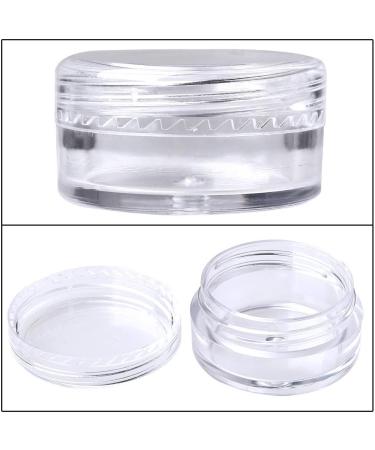 kuou 50 Pcs Empty Plastic Cosmetic Jars 5ml Sample Containers Pots Bottles with Clear Lids - Buy Online on SooperMarket.com