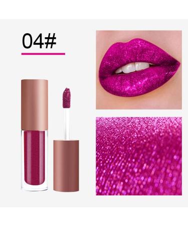 Buy WeixinBuy 4 Colors Matte Metallic Lip Gloss Set - Waterproof Glitter Shimmer Flip Lipsticks | Diamonds Pearl Liquid Lipstick Kit - International Shipping Available - Buy Online on SooperMarket.com