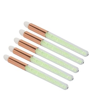 5pcs Lip Blending Brush Round Tip Rhinestones Handle Soft Hair Lipstick Smudge Applicator Brush Makeup Brushes Cosmetics Beauty Tool