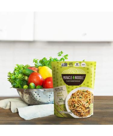 Miracle Noodle Pad Thai Noodles - Plant Based Vegan Shirataki Noodles - Gluten Free Paleo Friendly - Non-GMO Asian Noodles - 10 Oz (6-Pack) - Buy Online on SooperMarket.com