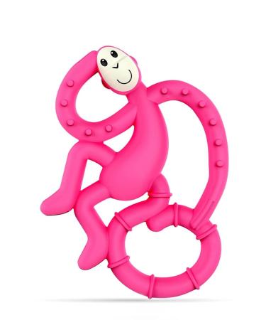 Matchstick Monkey Antimicrobial Silicone Teether Easy To Grip BPA Free 3 Months Old+ 10 cm Pink Mini Monkey Pink Monkey 3 Months Old+ 1 Mini Monkey Teether