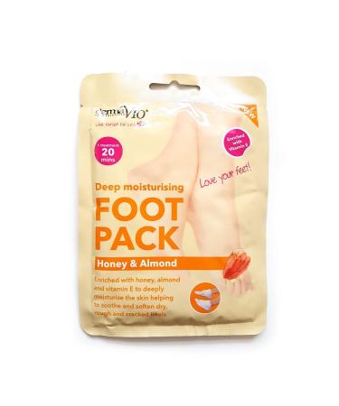 Derma V10 Deep Moisturizing Foot Pack Honey & Almond 4
