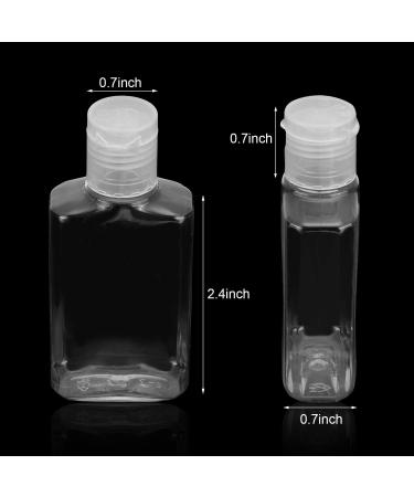 50 Pack Clear 30ml Travel Bottles - Refillable Flip-Top Containers for Camping & Business Trips - Buy Online on SooperMarket.com