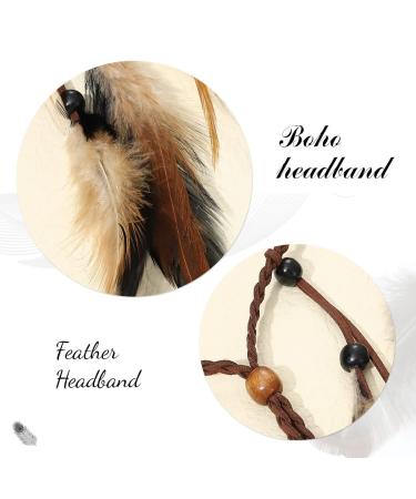 Runmi Boho Feather Headband with Long Tassels - Adjustable Festival Hair Accessories for Women & Girls - International Shipping Available - Buy Online on SooperMarket.com