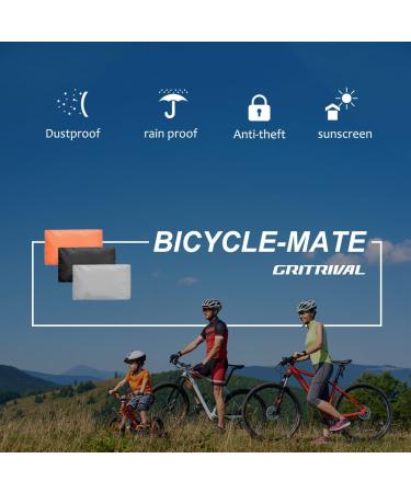 GRITRIVAL Waterproof Bike Cover with Bike Rack Chain Lock - Black (Large) | Outdoor Storage | 3 Colors | 2 Sizes - Buy Online on SooperMarket.com
