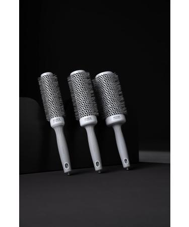 Olivia Garden Expert Blowout Speed Hairbrush - 45 White & Grey - Ideal for Fast Flawless Styling | International Shipping Available - Buy Online on SooperMarket.com