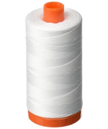 Aurifil A1050-2024 Mako Cotton Thread Solid 50WT 1422Yds White 1422 yd