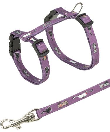 Trixie 4144 kitten harness with leash nylon 21-33 cm/8 mm 1.20 m assorted colours 1 piece 21 33 cm/8 mm