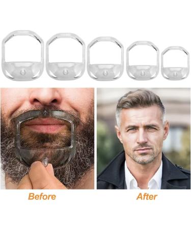 Speeate 5-Piece Bartformer Set - Transparent Bart Shaping Tool & Razor Template for Perfect Styling | Shop Men's Grooming - Buy Online on SooperMarket.com