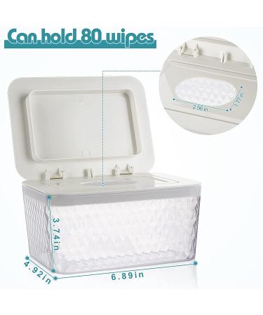 Jitnetiy Large Capacity Wipes Holder Dispenser Box - Dustproof, Freshness-Keeping Wipes Case with Lid (White) - Buy Online on SooperMarket.com