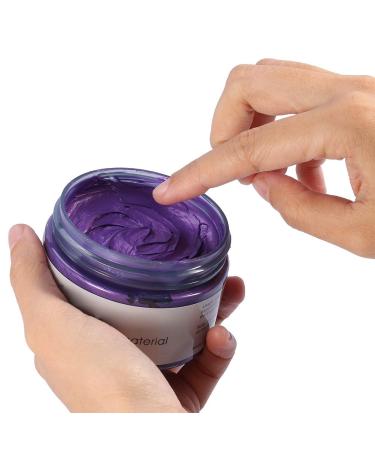 Filfeel Hair Color Wax 120g - Unisex Disposable Dye Ointment for DIY Hair Styling - Perfect for Halloween & Cosplay (Violet) - Buy Online on SooperMarket.com