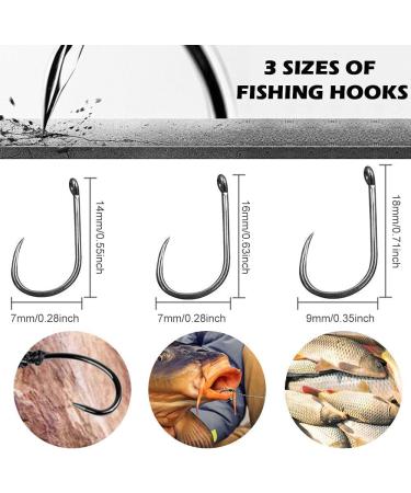 Hekobag Carp Hair Rig Braided Line Wire - 8340 Carp Rig Bait Hook & Swivel Hook Accessories for Fishing - Durable Carbon Steel - Buy Online on SooperMarket.com