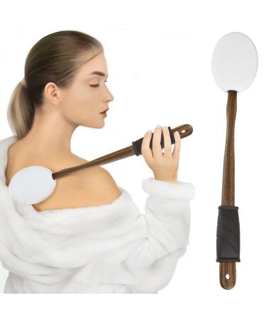 Vive Lotion Applicator for Back  Feet (17.5) - Self Washer Beauty Shower Sponge  Long Handle Cream Wand for Elderly  Women - Apply Medicine  Skin Cream  Body Wash  Sunscreen  Tanner (Dark)