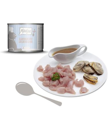Mjamjam Premium Cat Wet Food - Blanched Turkey & Mussels Sauce | Grain Free | 6 x 185g Pack - Buy Online on SooperMarket.com