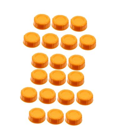 Vaguelly Breastmilk Bottles Cap 20 Pcs Baby Bottle Seal Cap Water Bottle Travel Food Grade Pp Water Proof Leak Proof Lids Orangex2pcs 4.3x4.3x1.5cmx2pcs