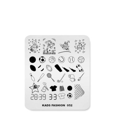 Nail Stamping Plate Fashion Sport Football Soccer Baseball Hockey Theme Multi-Pattern Stamp Print Image Stamp Template Nail Art for Nail Design