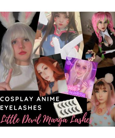 Okdeals 5 Pairs Japanese Style 3D Fluffy Spiky Eyelashes - Little Devil Cosplay Anime Lashes for Natural Beauty Look - Buy Online on SooperMarket.com
