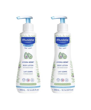 Mustela Hydra Bebe Body Lotion - Daily Moisturizing Baby Lotion with Natural Avocado Jojoba & Sunflower Oil - 1 or 2-Pack - Various Sizes New packaging 10.14 Fl Oz (Pack of 2)