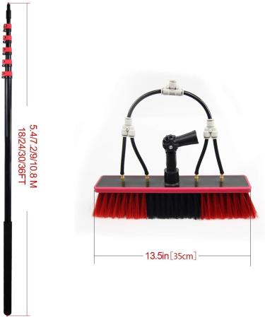 photovoltaic cleaner Window Cleaning Pole Window Cleaning Pole Water Fed Telescopic Brush Extendable Cleaner Conservatory Roof Water Fed Pole Kit Hose Fed Pole Window Cleaning Brush 35cm Brush Head 8M/27FT - Buy Online on SooperMarket.com