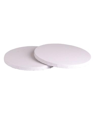 Transon 12inch Artist Round Canvas Primed Stretched Canvas Ready for Painting Pack of 2 2 Pack-Round