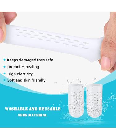 HEIMEABI Gel Toe Protector - Silicone Toe Caps for Corns, Blisters & Ingrown Toenails - Pain Relief & Foot Soak - Purple Medium - Buy Online on SooperMarket.com