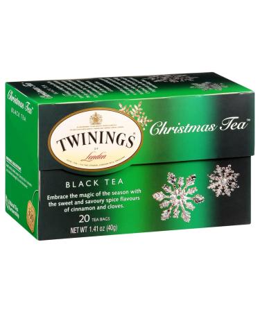 Twinings of London Christmas Black Tea - Spicy & Warm Taste - Cinnamon & Cloves - Individually Wrapped - 120 Tea Bags (4 Pack) - Buy Online on SooperMarket.com