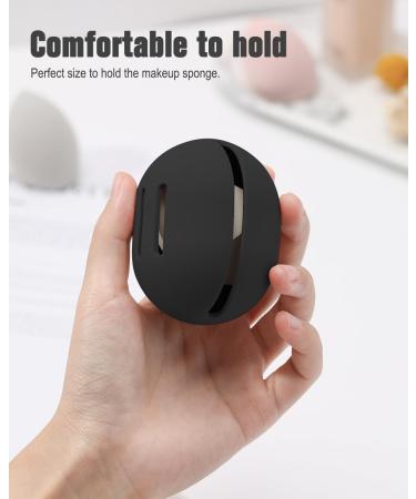 FERYES 2 PCS Makeup Sponge Holder - Silicone Beauty Blender Case for Travel | Black Makeup Sponge Holder Set - Buy Online on SooperMarket.com