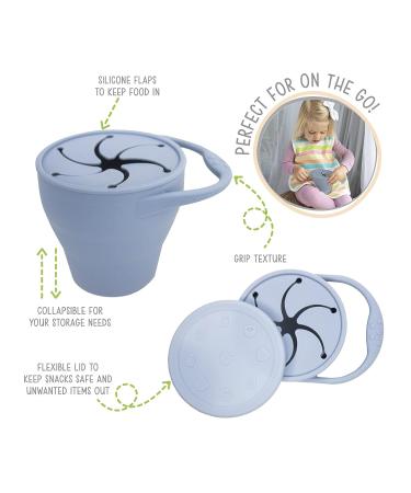 BapronBaby Silicone Collapsible Snack Cup (Navy) - 100% Food Grade Silicone - BPA  Phthalate  and Latex Free - Dishwasher Safe - 6 Months+ - Buy Online on SooperMarket.com