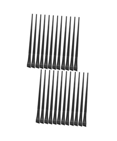 Baluue 24 Pcs Eyeliner Brush Winged Makeup Brush Eyeshadow Brush Black Flat Concealer Brush