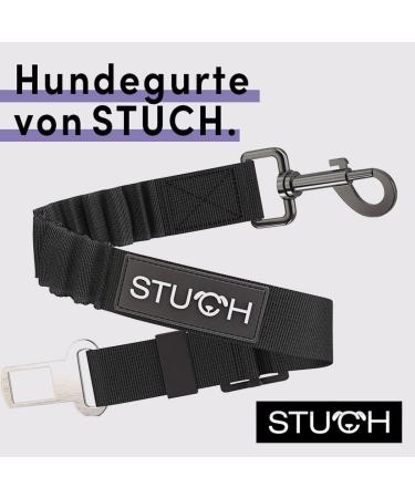 STUCH Universal Bungee Safety Belt for Dogs & Cats - Black | Secure Pet Travel for All Breeds & Car Types - Buy Online on SooperMarket.com