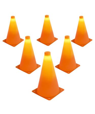 GoSports LED Light Up Sports Cones (6 Pack), 9 Inch