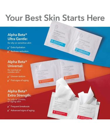Dr. Dennis Gross Alpha Beta Ultra Gentle Daily Peel - 30 Treatments for Dehydrated or Sensitive Skin, Uneven Tone, Fine Lines & Enlarged Pores - Buy Online on SooperMarket.com