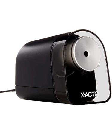 X-ACTO Pencil Sharpener XLR Electric Pencil Sharpener Colored Pencil Sharpener for Artists Powerful Compact Small Pencil Sharpener Black 1 Count