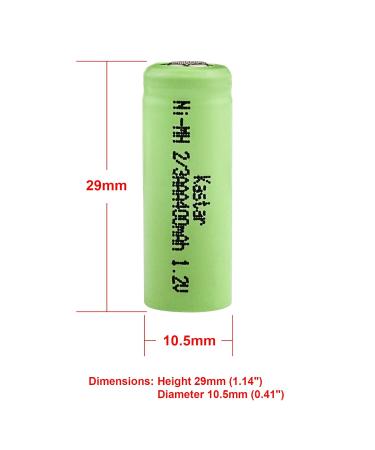 Kastar 2/3AAA Rechargeable Ni-MH Battery 400mAh Flat Top - 10Pcs for Solar Lights Remote Control & Garden Use - Buy Online on SooperMarket.com