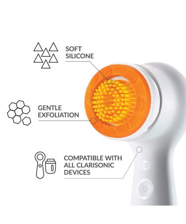 Clarisonic Sonic Face Exfoliator Brush Head | Gentle Orange Brush for Sensitive Skin | Brighten Skin with Exfoliating Cleansing Brush - Buy Online on SooperMarket.com