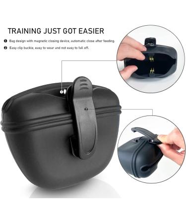 KOMUNJ Silicone Dog Treat Pouch Treat Bag for Dogs Silicone Dog Treat Bag for Dog Training Clip on Portable Training Container (Black) - Buy Online on SooperMarket.com