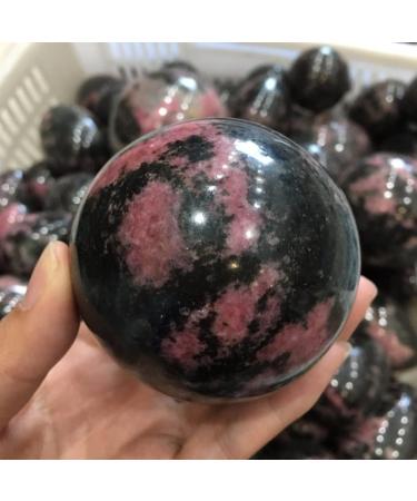 Natural Crystal Rough Home Decoration 65mm Natural Plum Tourmaline Palm Crystal Ball s - Buy Online on SooperMarket.com