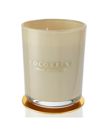 Cocorr na Candle fragrance candle in a glass - violet sandalwood burning time up to 46 hours with 2 wicks natural soy candle Christmas gift candle 420g violet sandalwood 420g