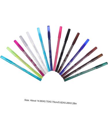 BELLIFFY 14pcs Eyeshadow Pencil Set Eyeliner Stamp Lip Liner Quick Drying Eyeliner Plastic - Buy Online on SooperMarket.com