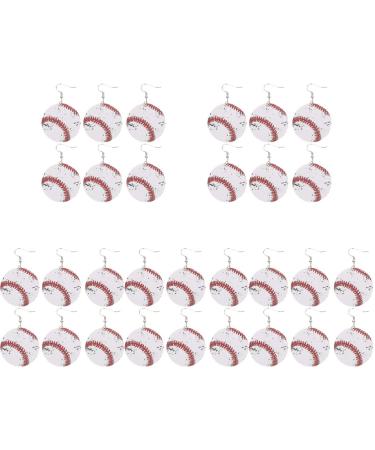 ABOOFAN 15 Pairs Baseball Earrings Dangle Earrings Sports Game Earrings Statement Earrings for Women Earrings for Women Trendy Football Gifts Female Earrings Volleyball Fan Leather Lovers