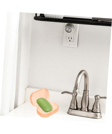 COOLHIYA Plastic Container pp soap draining rack household soap holder container travel Outdoor Fruit Dryer travel case water filter Toiletries sponge soap dish with lid Storage Box As Shown 7x10.5x3.5cm - Buy Online on SooperMarket.com